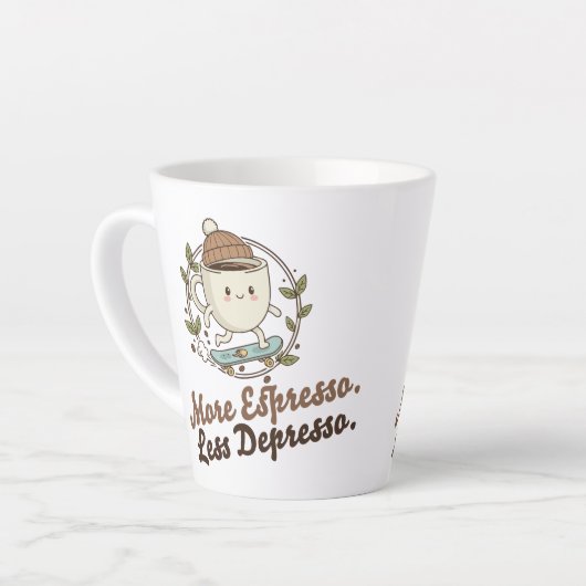 Large Mug - More Espresso. Less Depresso. Latte Mok (Linkerhoek)