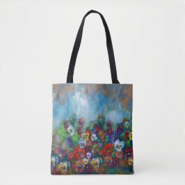 Large Pansy canvas tas