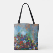 Large Pansy canvas tas (Achterkant)