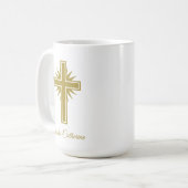Large Personalized Religious Mug For Teacher  Koffiemok (Voorkant links)