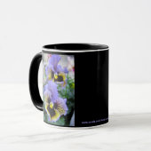 Large Purple Pansies Mug 11 oz (Devant gauche)