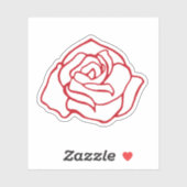 Large Rose Sticker (Feuille)