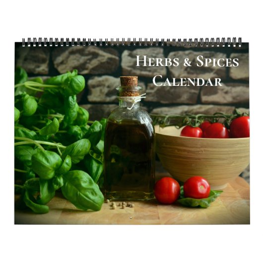 Large Size Herbs & Spices Calendar Kalender (Hoes)