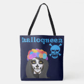 Large size tote bag  with Halloween print (Devant)