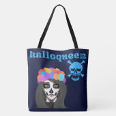 Large size tote bag  with Halloween print (Dos)