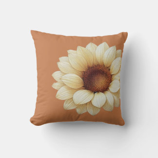 Large Sunflower Terra Cotta Throw Pillow Kussen