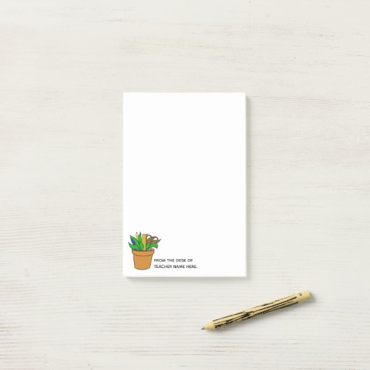 Large Teacher Post-Its with Name Personalization Post-it® Notes (Op bureau)