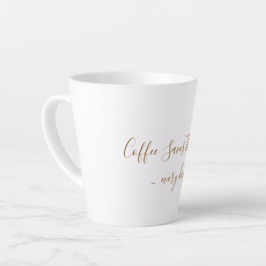 Large White Latte Mug (Angle gauche)