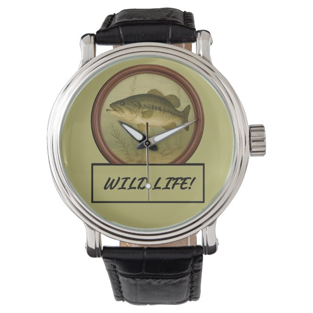 Largemouth bashorloge horloge (Voorkant)