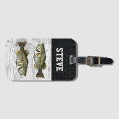 Largemouth Bass Gevist Trip Cool Naam Angler Bagagelabel (Voorkant (horizontaal))