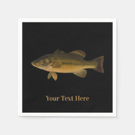 Largemouth Bass Jouw tekst Hier Vis Servet