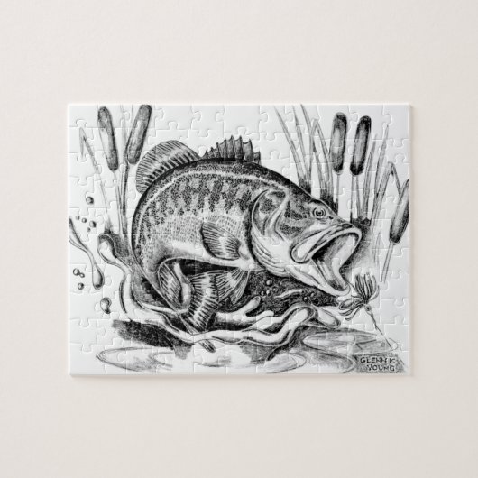 Largemouth bass legpuzzel (Horizontaal)