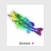 LARGEMOUTH BASS Rainbow Sticker (Vel)