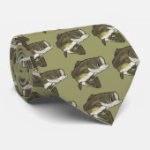 Largemouth Bass Stropdas (Opgerold)