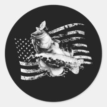 Largemouth Bass Vist de vlag van de VS