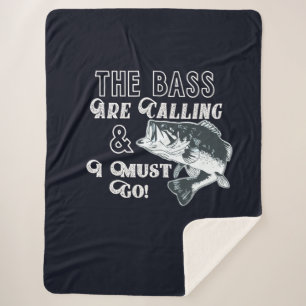 Largemouth Bass Vist Quote Blanket Sherpa Deken
