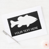 Largemouth Bass Vist sjabloon Rechthoekige Sticker (Envelop)