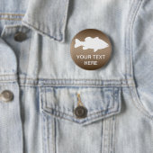 Largemouth Bass Vist sjabloon Ronde Button 5,7 Cm (In situ)