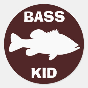 Largemouth Bass Vist sjabloon Ronde Sticker