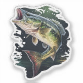 Largemouth Bass Vist Sticker (Voorkant)