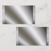 L'argent avec le métal encadre des cartes de (Devant / Derrière)