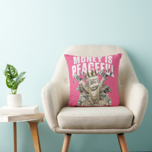 L'argent est un coussin graphique pacifique