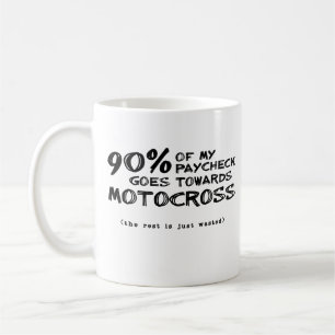 L'argent gaspillé Vélo de Jupe Motocross Mug