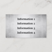 L'argent ondule des cartes de visite (Dos)