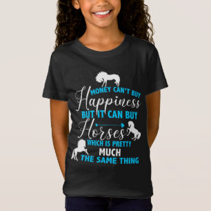 L'argent peut acheter Chevaux Blue T-Shirt