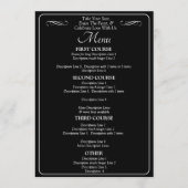 Larger Menu Card - Black White Infinity Scroll, (Voorkant)