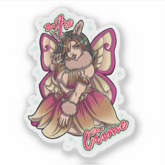 Laria Maplemoth: Wees Fae Sticker (Voorkant)