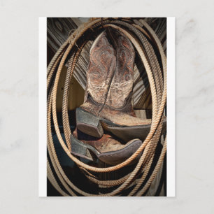 Lariats en Cowboy Cowgirl Boots Briefkaart