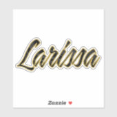 Larissa black gold Lettering Aufkleber Sticker (Vel)