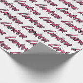 Larissa faded pink papier cadeau personnalisé (Coin)