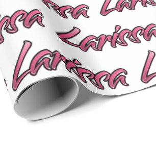 Larissa faded pink papier cadeau personnalisé
