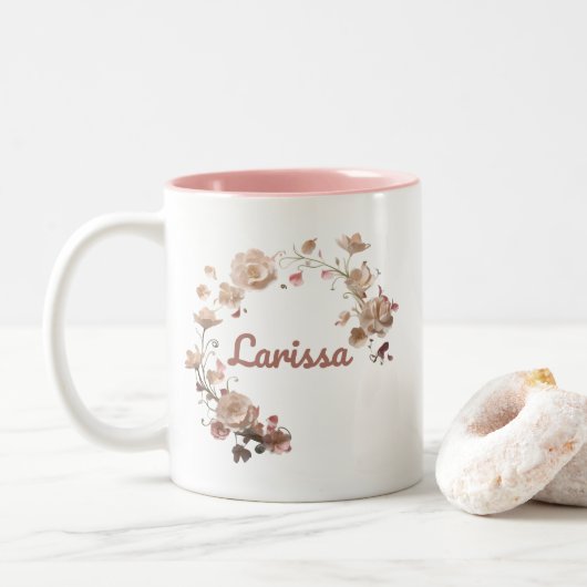 Larissa Floral Mug (Avec donut)