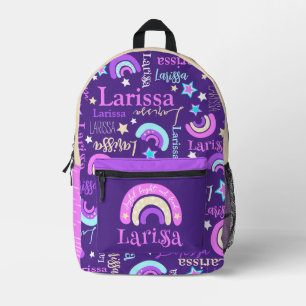 Larissa grafische regenboog naam definitie bedrukte rugzak