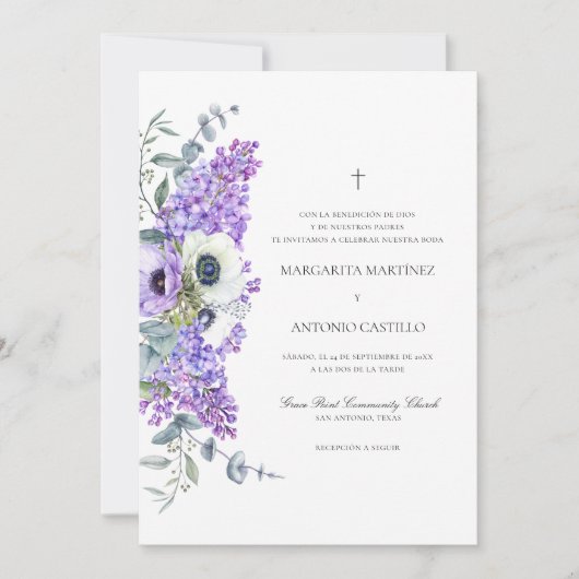 Larissa Invitation de Mariage Chrétien Mariage (Devant)