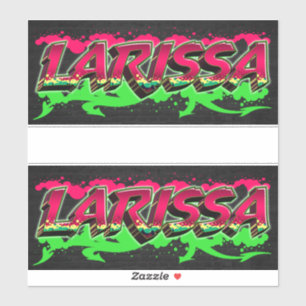 Larissa prénom nom graffiti autocollant sticker