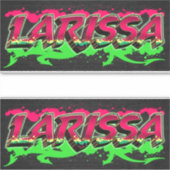 Larissa Vorname Name Graffiti Aufkleber Sticker (Voorkant)