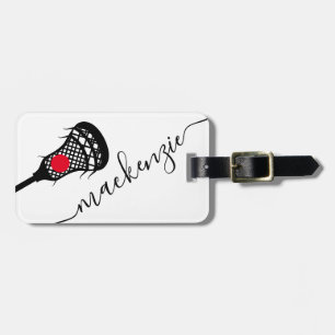 Larkruse Stick Gepersonaliseerd Monogram zwart wit Bagagelabel