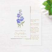 Larkspur | Carte de prière simple de souvenir (Bureau)