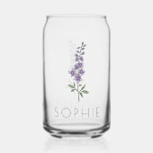 LARKSPUR Juillet Fleur de naissance Nom personnali (Verso)