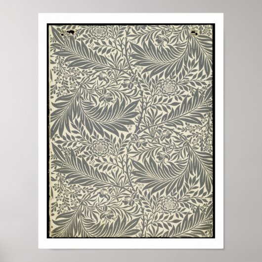 Larkspur, ontwerp van behang, 1872 poster (Voorkant)