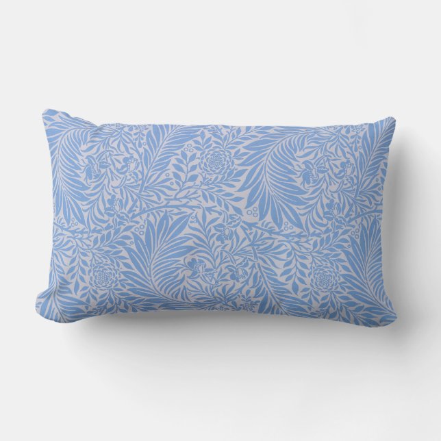 Larkspur van William Morris Lumbar Pillow Kussen (Voorkant)