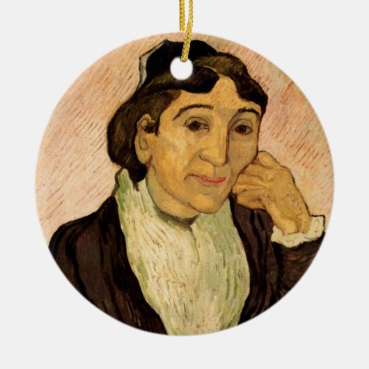 L'Arlesienne (Madame Ginoux) van Vincent van Gogh Keramisch Ornament (Voorkant)