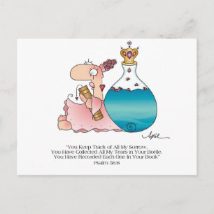 LARMES DANS UNE BOUTEILLE Carte postale par April 