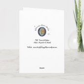 Larmes de carte de voeux de blanc de beaux-arts de (Dos)