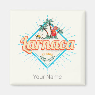 Larnaca Cyprus Retro Cocktail Zonsondergang Magneet