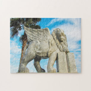 Larnaca leeuw gevleugelde leeuw beeld. legpuzzel